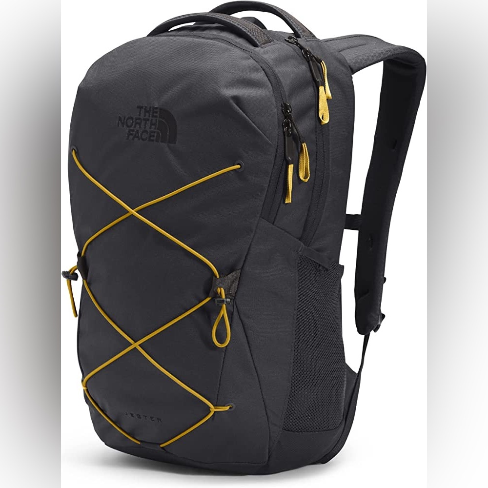 NEW The North Face Men’s Jester Backpack Asphalt Grey Mineral Gold